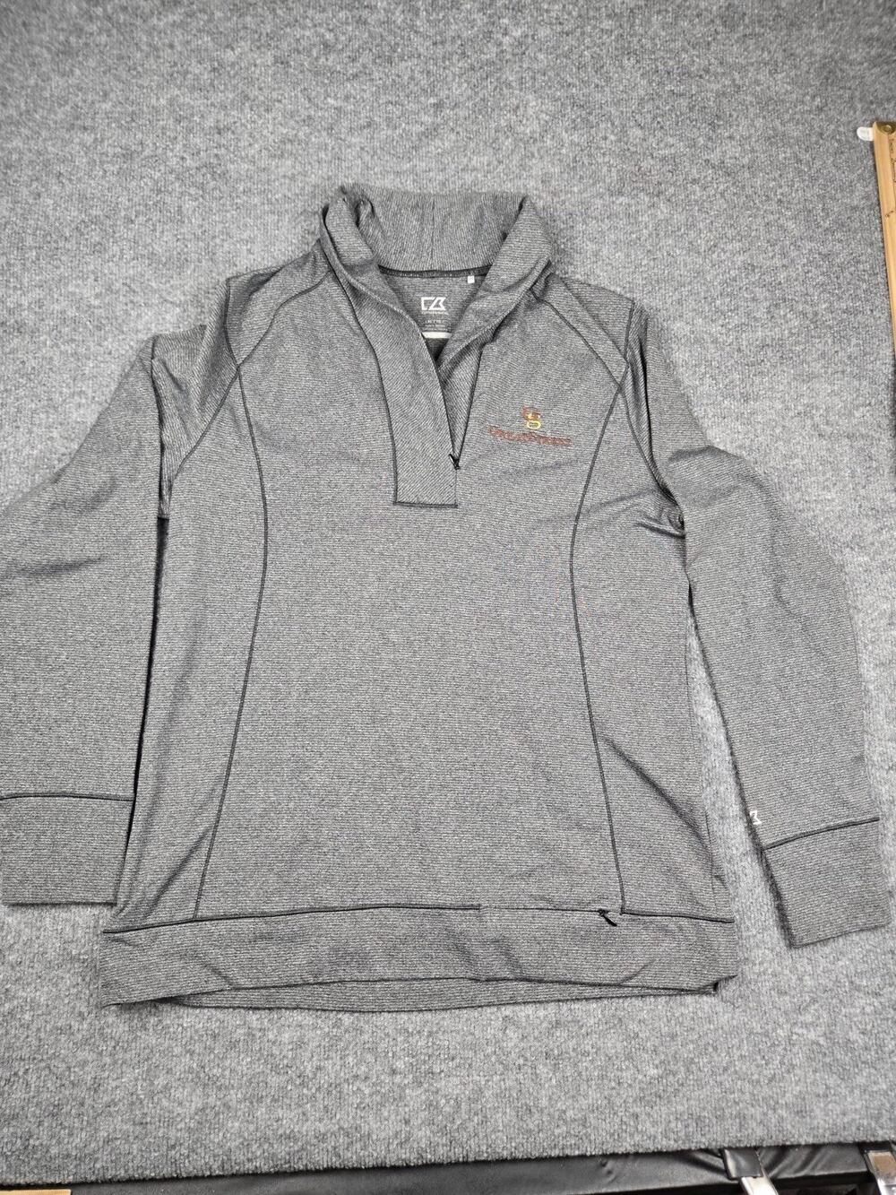Cutter and Buck Great Street Pullover 1/4 Zip. Gray. CB Drytec 50 UPF XL #938